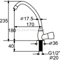 Grifo de cocina de plástico ABS